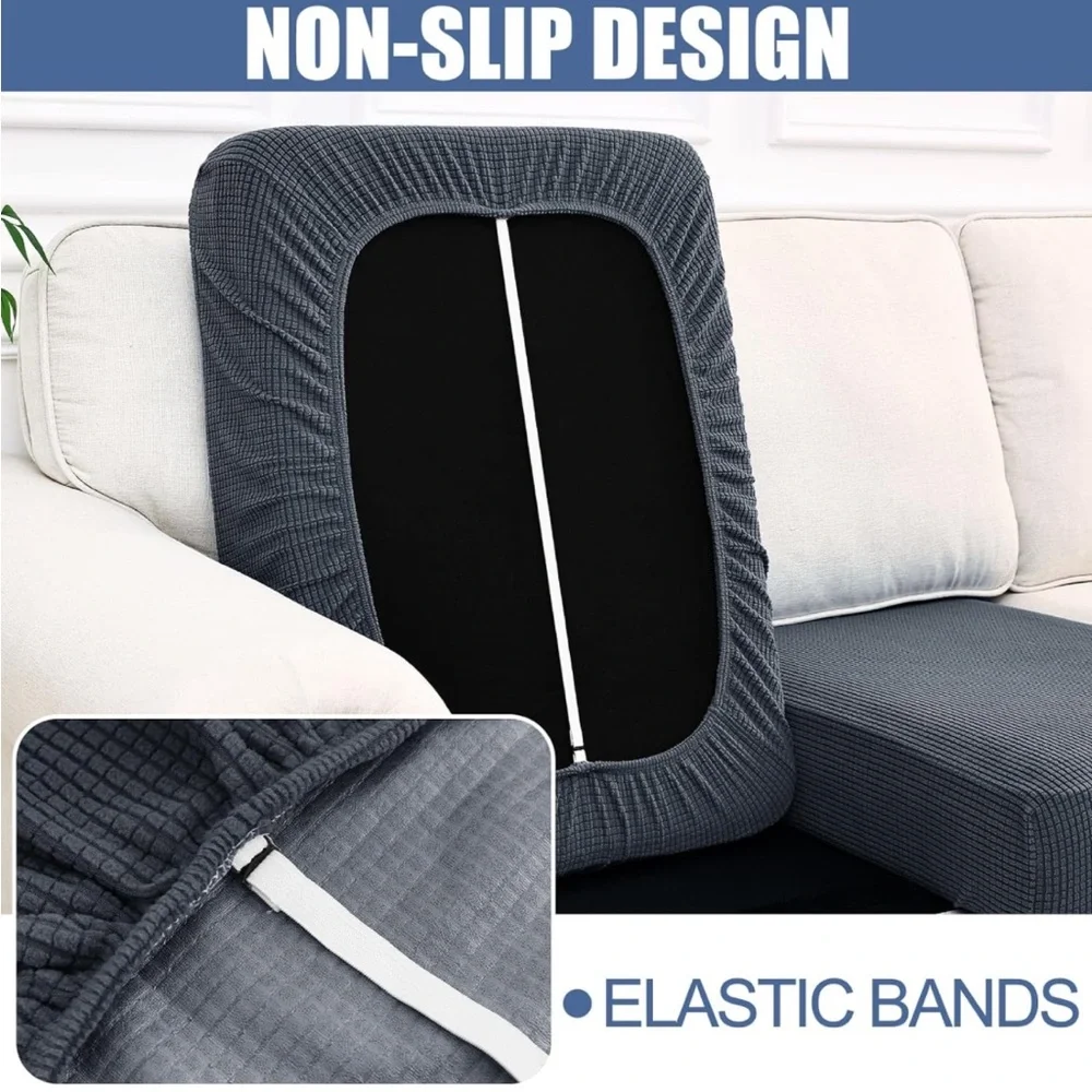 Waterproof Couch Cushion Stretch Covers Stretch Jacquard Soft Washable